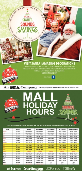 Mall Holiday Hours Music City Mall Odessa Tx