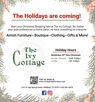 The Holidays Are Coming The Ivy Cottage Midland In